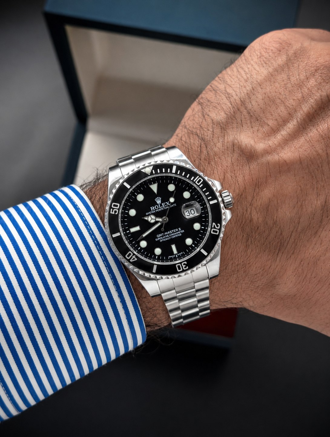 ☑️ROLEX   Submariner  اصالت، خریدنی نیست اما پوشیدنی است! 😎  ساب مارینر دارای روز شمار  قفل ضامن دار حرفه ای  بنداستیل  موتور کوارتز PE جاپان (آرام گرد) تاچیمتر شیشه ضدخش با عدسی تاریخ