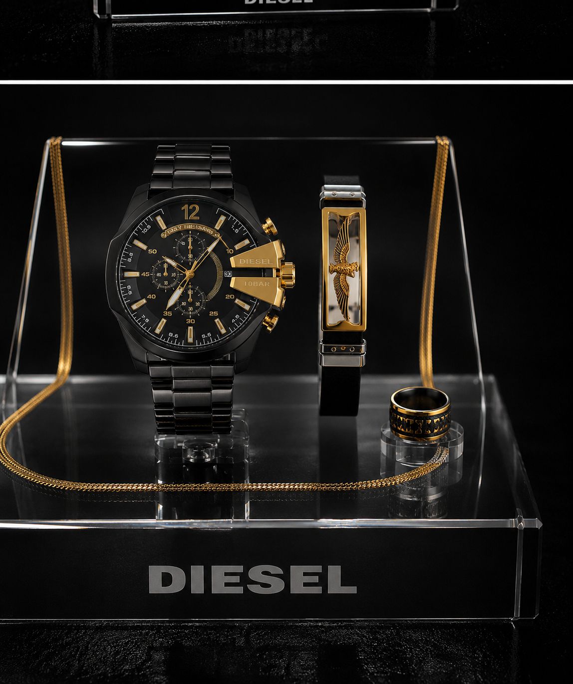 🌈ست مردانه ساعت مارک دیزل شاخدار ☑️Diesel for mens